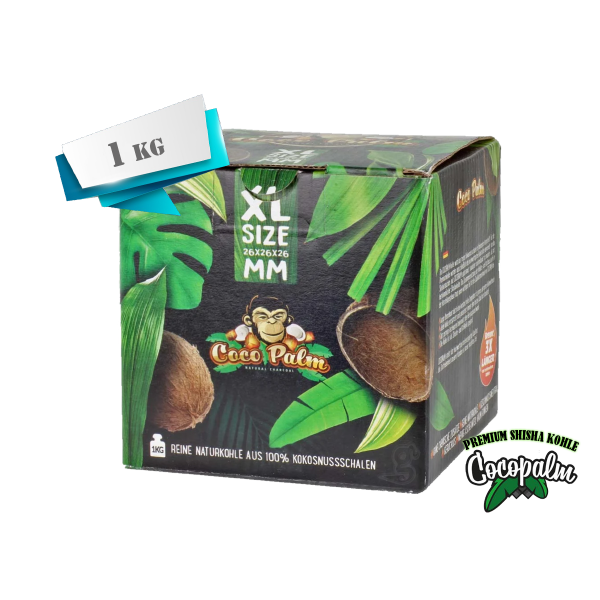 Coco Palm | Shisha Kohle | 1kg | XL Size 26mm