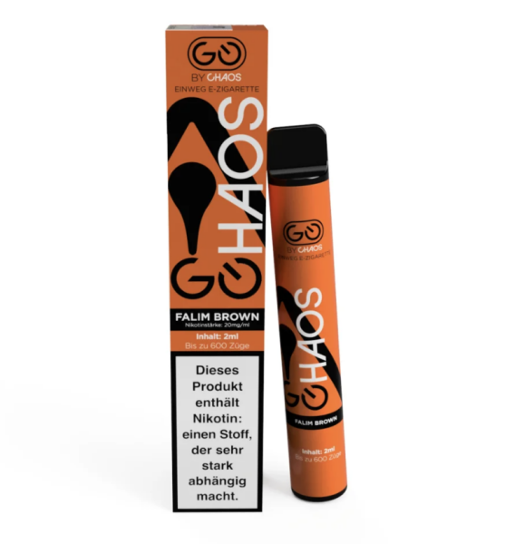 Chaos Vape | Falim Brown | Einweg E-Shisha | 600 Züge - Nikotinhaltig 20 mg