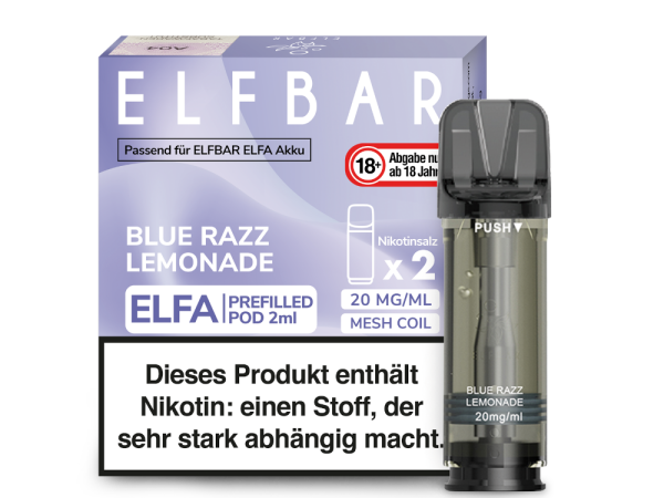 ELFBAR ELFA Pod | Blue Razz Lemonade | 20mg Nikotin | 2er Pack