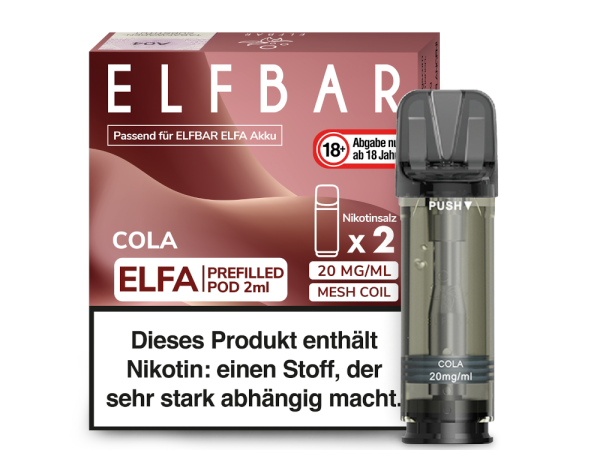 ELFBAR ELFA Pod | Cola | 20mg Nikotin | 2er Pack