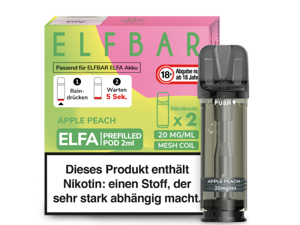 ELFBAR ELFA Pod | Apple Peach | 20mg Nikotin | 2er Pack