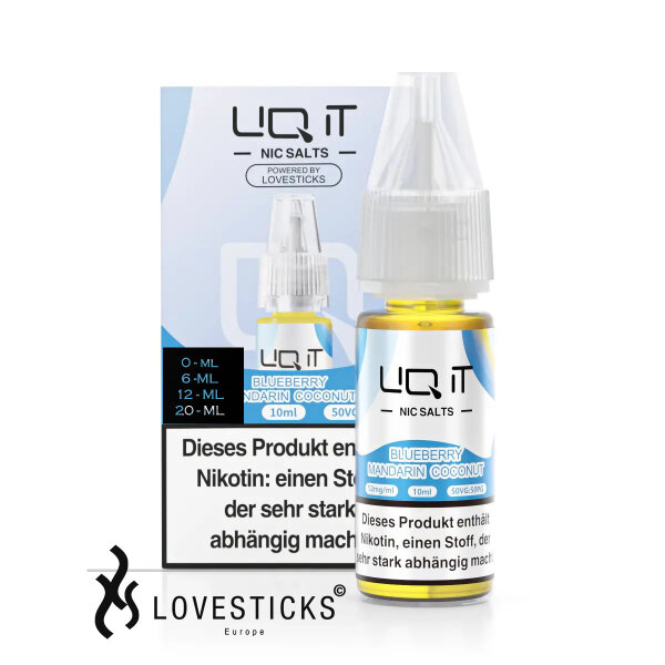 Lovesticks LIQ IT 10ml - Blueberry Mandarin Coconut - Nikotinfrei