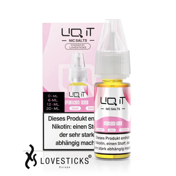 Lovesticks LIQ IT 10ml - Peach Blueberry Ice - Nikotinfrei