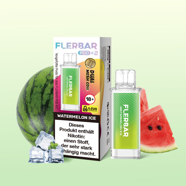 Flerbar Pod | Watermelon Ice | 2 ml | Nikotin 20 mg | 2er Pack