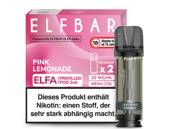 ELFBAR ELFA Pod | Pink Lemonade | 20mg Nikotin | 2er Pack