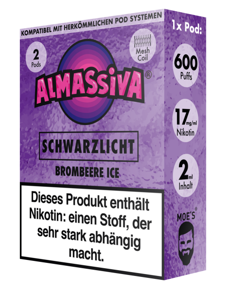 Almassiva Pod | Schwarzlicht | Nikotinhaltig 17mg | 2er Pack