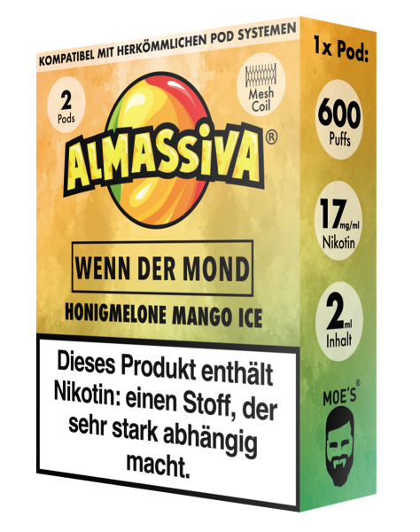 Almassiva Pod | Wenn der Mond | Nikotinhaltig 17mg | 2er Pack