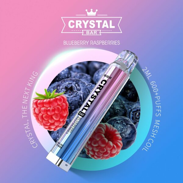 SKE Crystal Bar 600 | Vape | Blueberry Raspberries | 2% Nikotin